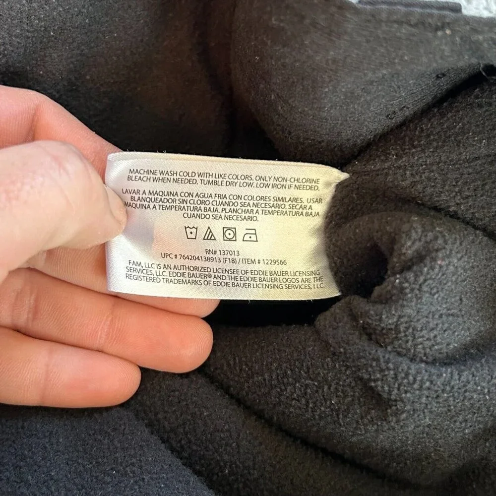 Eddie Bauer Mens Pants Size‎ 40x30 Black Fleece Lined Gorecore Outdoors 17014x